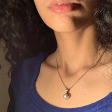 Load image into Gallery viewer, Grey Pearl Pendant and Necklace in Sterling Silver
