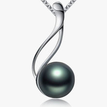 Load image into Gallery viewer, Tahitian Pearl Pendant with Adjustable Box Link Chain in Sterling Silver
